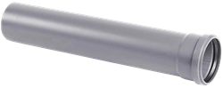 Труба канализационная раструбная ПВХ 50х3,2х1500 мм Хемкор - фото 32893