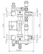 Насосно смесительный узел для теплого пола tim jh 1033